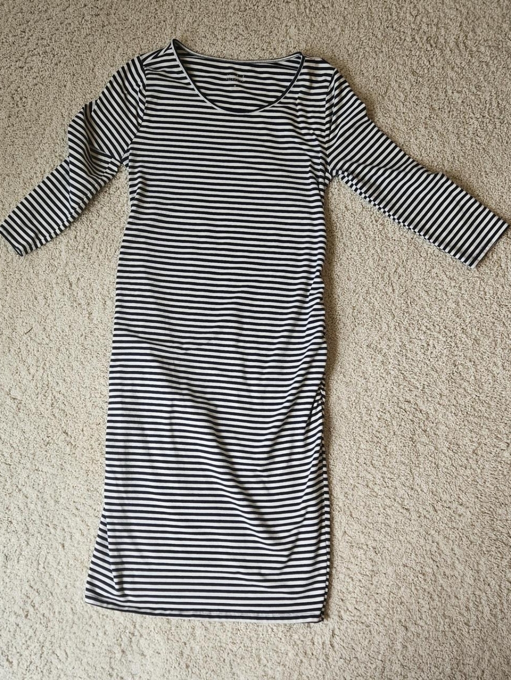 Ingrid+Isabel Black & White Striped Women's Midi Dress